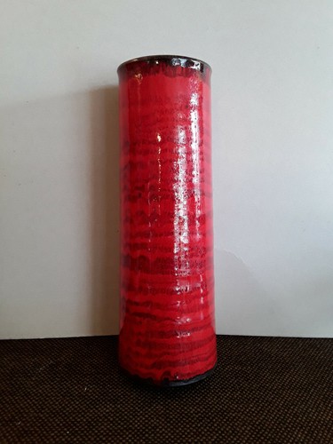 Keramikvase vase rot braun - ,