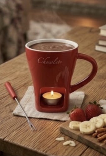 Schokoladen fondue tasse mit - tasse,