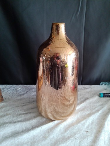 Vase/Keramik/neu/rotgold/2