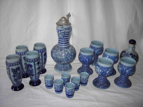 Keramik steingut blau - keramik,,