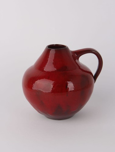 Rote keramik henkelvase - keramik,