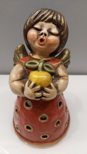 Keramik engel figur mit - keramik, apfel