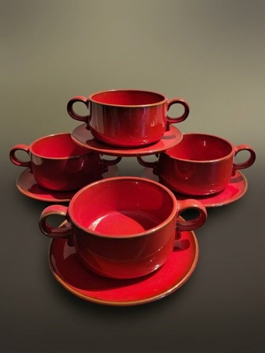 Vintage 70er suppentassen set - suppentassen,