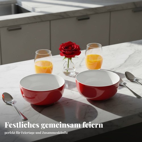 Keramik pastaschale rot - keramik,