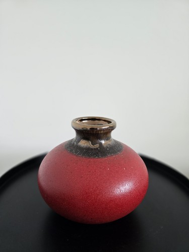 Vintage keramik vase - keramik, rot