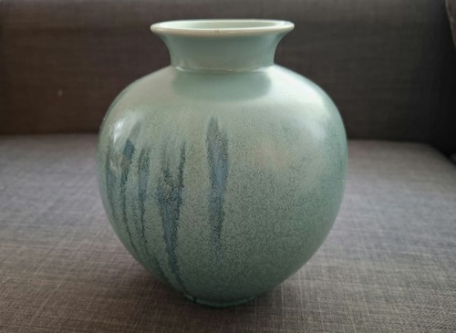 Blaue keramikvase vintage - blaue,